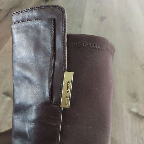 Vince Camuto Kellisi Tall Brown Leather Boot 6.5 - Picture 3 of 8